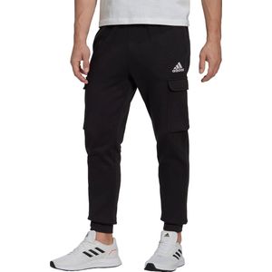 adidas Sportswear Essentials Fleece Regular Tapered Cargo Broek - Heren - Zwart- S