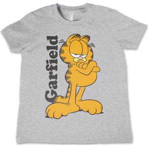 Garfield Kinder Tshirt -Kids tm 8 jaar- Garfield Grijs