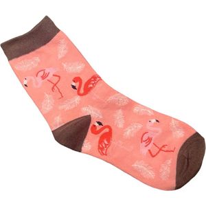 Roze Flamingo Sokken | Grappige Sokken | | One Size (35-38) | Roze | Grappig | Cadeau Tip | Kadotip | Kinder Sokken