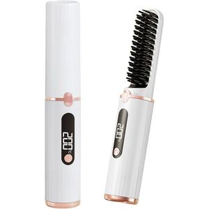 Solacis Draadloze stijlborstel - Stijlborstel - Elektrische haarborstel - Draadloze fohn - Draadloze haarborstel - Must have voor uw haar!