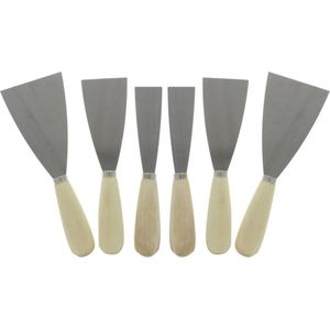 New Age Devi - Plamuurmessen Set - 6-delige Set van Premium RVS met 3/5/7 cm Breedtes