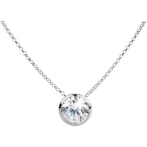 Di Lusso - Collier Narbonne - Zirkonia - Zilver 925 - Dames - 45 cm