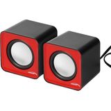 Audiocore - PC-speakers / Compacte stereo / luidsprekers - USB - Zwart met Rood