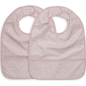 Jollein Slab Waterproof Snake - Pale Pink - 2 Stuks