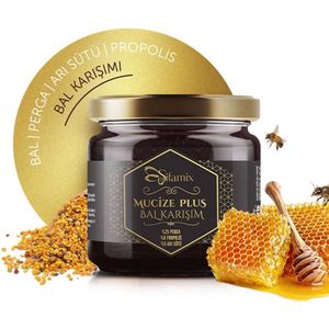 Sifamix Miracle Plus Honingmix - Wonderbaarlijk effect - (Mucize Plus Bal Karisimi) - Kinderwens - Vruchtbaarheid en Zwanger worden - 62% Honing - 25% Perga - 8% Propolis & 5% Koninginnengelei - 350 Gr