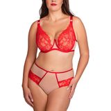 Vivisence Elegante Zachte Beha Met Kant Voor Vrouwen Beugelbeha Met Lifting Effect Verstelbare Bandjes En Goudkleurige Details Vrouwelijke Lingerie Voor Comfort En Ondersteuning, Rood,70D