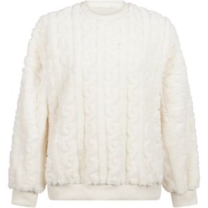 Hunkemöller - Fleece Top - Wit - Kabelontwerp