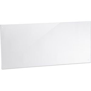 Relaxdays Achterwand Keuke - Glazen Plaa - 90 X 40 C - Voor Aan de Muu - Spatbeschermin