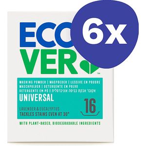 Ecover Waspoeder Universal (16 wasbeurten) (6x 1,2kg)