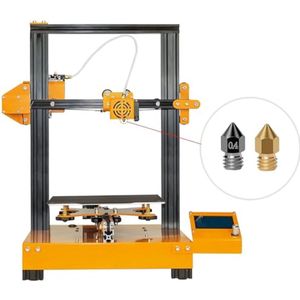 Verpakking met 12 3D-printernozzles MK8.2 x 0,4 mm gehard stalen nozzles + 10 x 0,1 mm messing nozzles + sleutel voor 3D-printer Anycubic Mega/Creality CR-10/Ender