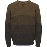 Only & Sons Trui Onsbirk Rlx Ls Raglan Knit Camp 22035794 Rubber/darksapphire Gr Mannen Maat - L
