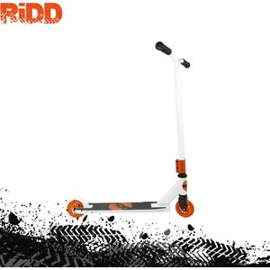 RiDD Stunt Scooter - Stunt Step - Step - Wit/Oranje - Vanaf 8 jaar - ABEC-7 - 100 mm Wielen - Metalen Rem - White/Orange