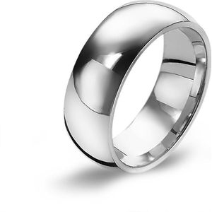 Twice As Nice Ring in edelstaal, brede ring, 7 mm 62