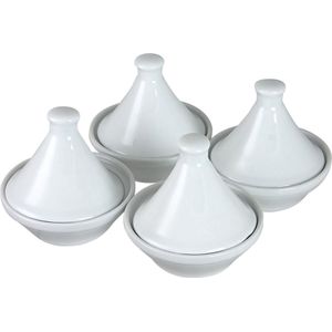 Cosy & Trendy Mini Aperotajine - Ø 7 cm x 7 cm - Wit - Set-4