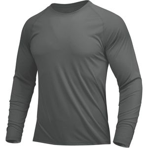 UV Shirt voor Mannen UPF 50+ Sneldrogend Sportshirt Lange Mouwen Wandeling Shirt Ademend Functioneel Shirt