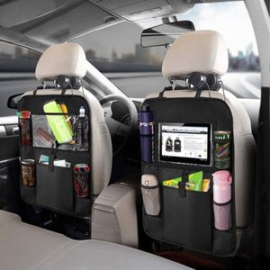 Autostoel Organizer met Tablet Houder - rugleuningbesmers voor kinderen - autostoelbeschermer - 1 stuk - Auto organizer voor baby en kinderen - Rugleuningbeschermer - 600D Oxford-stof - Auto Organizercher
