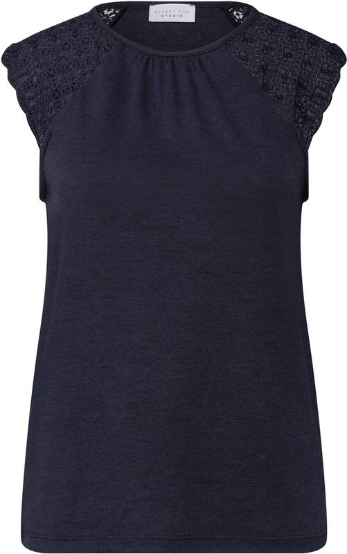 Street One Studio - Blousetop - Zomer - Linnen - Kant - Ronde Halslijn