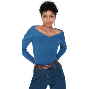 Trendyol Steen Carmen Kraag Gebreide Trui Twoaw22Kz0993
