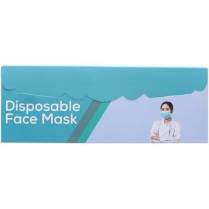 Voordeelverpakking van 12 x Disposable Mondmasker Blauw 50 stuks