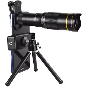 32X Mobiele Telefoon Camera Telelens – 4-in-1 Zoom Telescoop met Macro, Fish Eye & Wide Angle Lens – Universeel voor iPhone & Android Smartphones