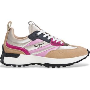 Pepe Jeans - Lucky - Leren Sneakers - Groen - Glimmend