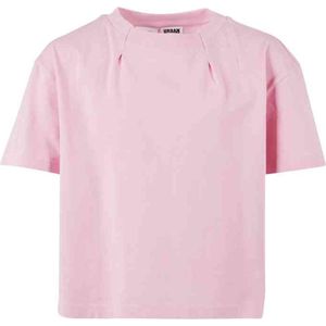 Urban Classics - Organic Oversized Pleat Kinder T-shirt - Kids 134/140 - Roze