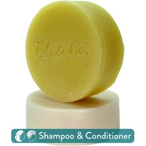 Elicious® - Set Shampoo + Conditioner - CG Vriendelijk - Curly Girl - Shampoo Bar - Conditioner Bar - Natuurlijke Shampoo - Natuurlijke Conditioner - Krullend Haar - Haarconditioner - SLS vrij - Plasticvrij - Vegan - Dierproefvrij - Halal - Lavendel
