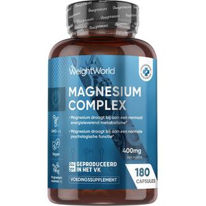 Magnesium Complex - 1700mg Magnesium - 180 Capsules - Verenigd Koninkrijk