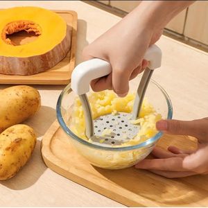 Aardappelstamper | Professioneel | Stamper | Pureestamper | Potato Masher | Pureerder | Stamppot stamper | Matt steel | Horizontale handgreep | Professioneel | Ergonomische handgreep | Handmatig | Vaatwasserbestendig