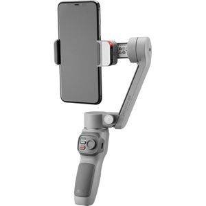 DrPhone SmoothGrip – 3-Assige Smartphone Gimbal Stabilisator – Gebaren Control – Follow Modus – Mobiele App – Licht Grijs