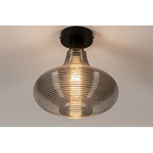Lumidora Plafondlamp 31120 - E27 - Zwart - Grijs - Metaal - 25 cm