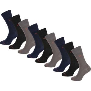 Undiemeister Sokken Heren - 9-pack - Meerkleurig - Lange Sokken Handgemaakt - Zijdezacht - Mellowood Tencel - Extra Stevig - Sokken - Maat 47-49