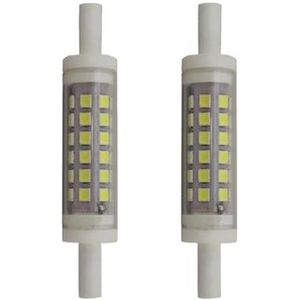 COB LED R7S Glazen Buis 5W 78mm - 2 Stuks Warm Wit