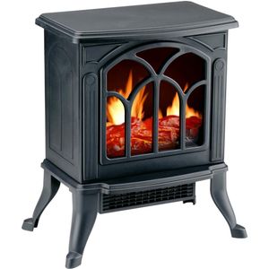 alpina - Elektrische Sfeerhaard - Zwart - 1500W - Met Instelbare Thermostaat en Oververhittingsbeveiliging