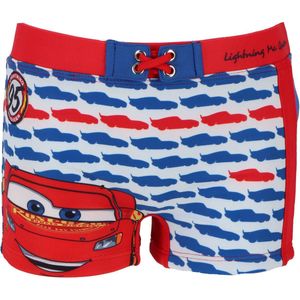 Zwembroek - Jongenszwemboxershort - Cars - 2/3 jaar - Maat 98 - Rood met lichtblauw