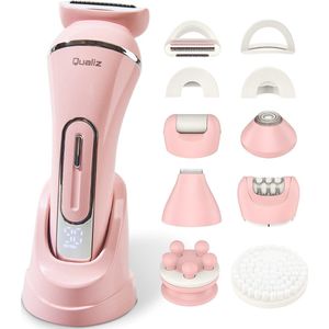 7in1 Ladyshave - Epileerapparaat Dames - IPX 7 Waterdicht - Oplaadbaar - Bikinitrimmer - Scheerapparaat Vrouw Intiem - Ladyshaves voor Vrouwen - Epilator - Trimmer Vrouw - Qualiz®