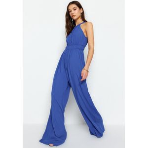 Trendyol Geweven Mini-Jumpsuit Met Kaneelbloemmotief En Trekkoord In De Taille Twoss23Tu00121