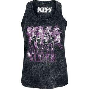 Kiss Alive Dames Top - antraciet - M