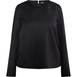 usha - Blusenshirt - Met Pailletten - Puffärmels - Stehkragen
