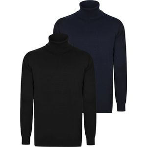 Felix Hardy - Colturi - Trui - Zwart-Navy - 2 Pack - 100% Katoen
