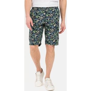 camel active Cargo shorts met allover print - Maat menswear-35IN - Blauw-Groen