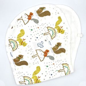 Baby Berliée - Spuugdoeken - Schouder Spuugdoek - Wit - Eekhoorn