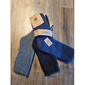 4 Paar - Alpaca Wollen Sokken - Maat 44-47 - Thermo - Wintersokken - Huissokken - Wandelsokken - Unisex