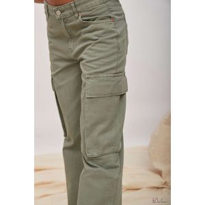 Broek Toxik3 hoge taille cargo fit kaki