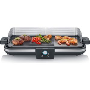 Severin PG 8564, Plancha - Tafelgrill - glad en geribbeld oppervlak - binnen en buiten - 230 °C