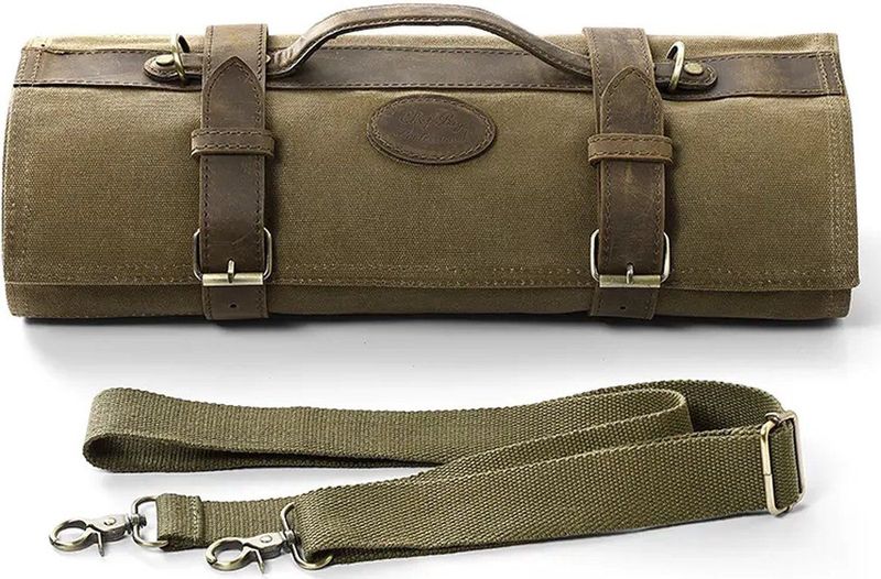 Hezhen - Messentas - Oprolbaar - Voor 12 Messen - Met 2 Ritssluitingen - Chef Bag