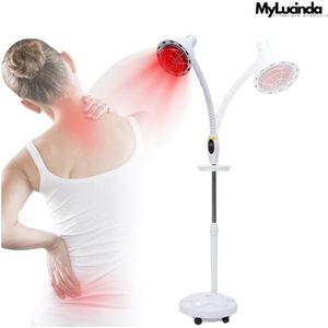 Mylucinda® - Vrijstaande Infrarood Therapie Lamp – 275W Rood Licht & Nabij Infrarood – Flexibele Arm met Afstandsbediening – 220V