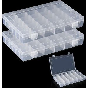 Sieraden Organizer 36 Compartimenten Plastic Verstelbare Verwijderbare Craft Cosmetische Opbergdozen