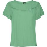 VERO MODA - VMMENNY SS LACE TOP WVN GA - Blouse - Dames - Korte Mouwen