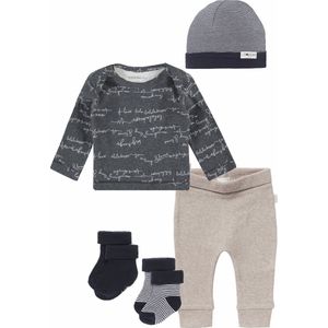 Noppies - Kledingset - 5delig - Broek Naura - Shirt Ammiad - Muts - 2 paar sokjes - Maat 56